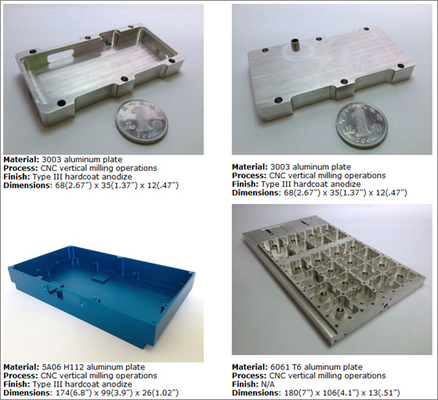Legering 3003 CNC Douane Machinaal bewerkte Delen ISO9001 van het Precisiealuminium